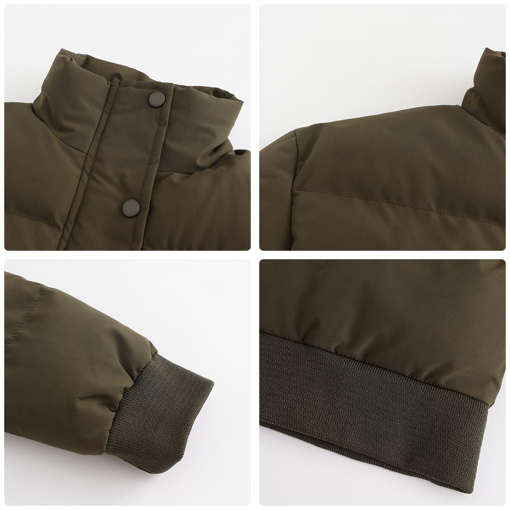 Куртки женские флисовые осенне-зимние женские короткая хлопковая куртка женская с длинными рукавами и высоким воротником теплое пальто свободная повседневная хлопковая одежда для выпечки