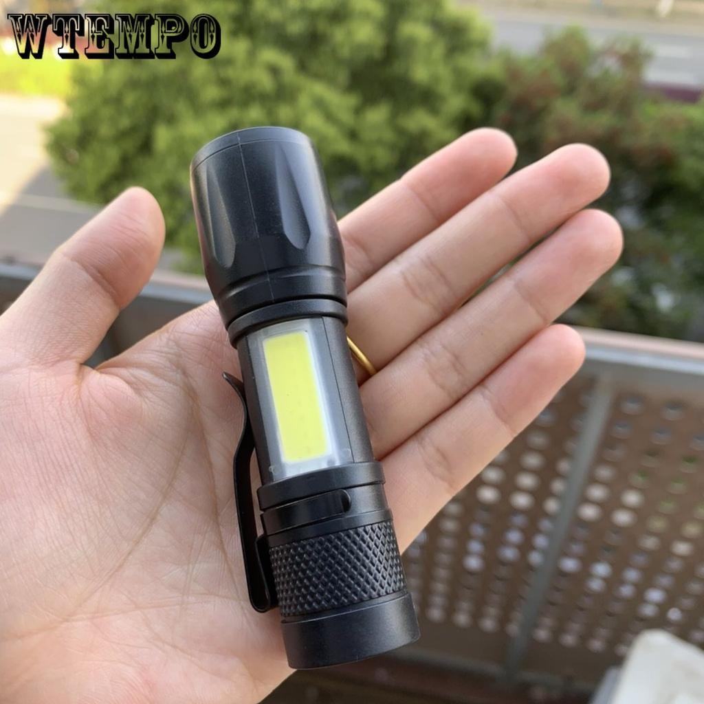Мощный перезаряжаемый светодиодный фонарик с мини-зумом, уличный кемпинг, сильная лампа, водонепроницаемый тактический фонарик