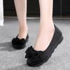 Sapatos Femininas Women Fashion Sweet Light Weight Black Bow Tie Spring Slip On Anti Skid Flat Loafers Lady Casual Shoes A83