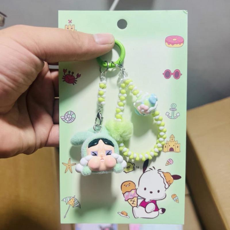 Кавайный мультяшный кукольный брелок Милый брелок из бусин Аксессуары для украшения сумки Универсальный подвес для мобильного телефона Подарки