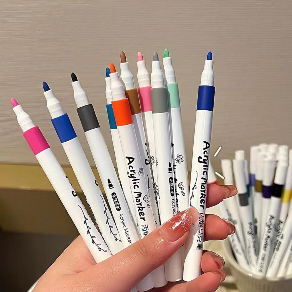 12/48Colors Acrylic Markers, Painting Tools Set, Perfect For Decoration