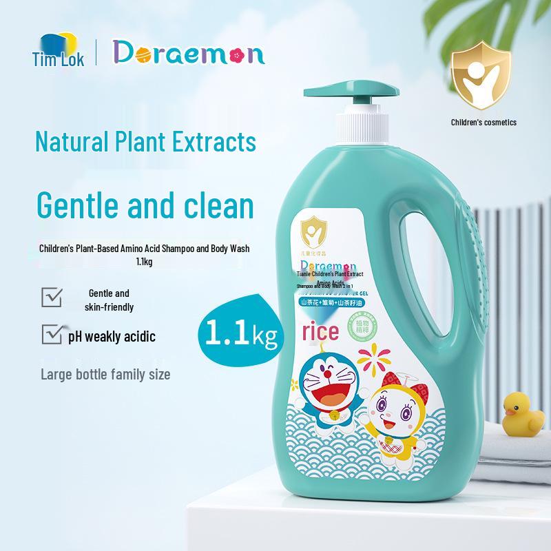 Tianle Doraemon Kids' Amino Acid Shampoo & Body Wash - 2-in-1 Gentle Cleanser