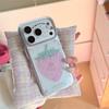 Яркий Розовый Чехол для Телефона со Стразами в Виде Клубники для iPhone 17/16 Pro Max/15/14 – Стильный Дизайн для Продвинутых Девушек.