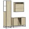 3 Piece Bathroom Furniture Set in Sonoma Oak Particleboard