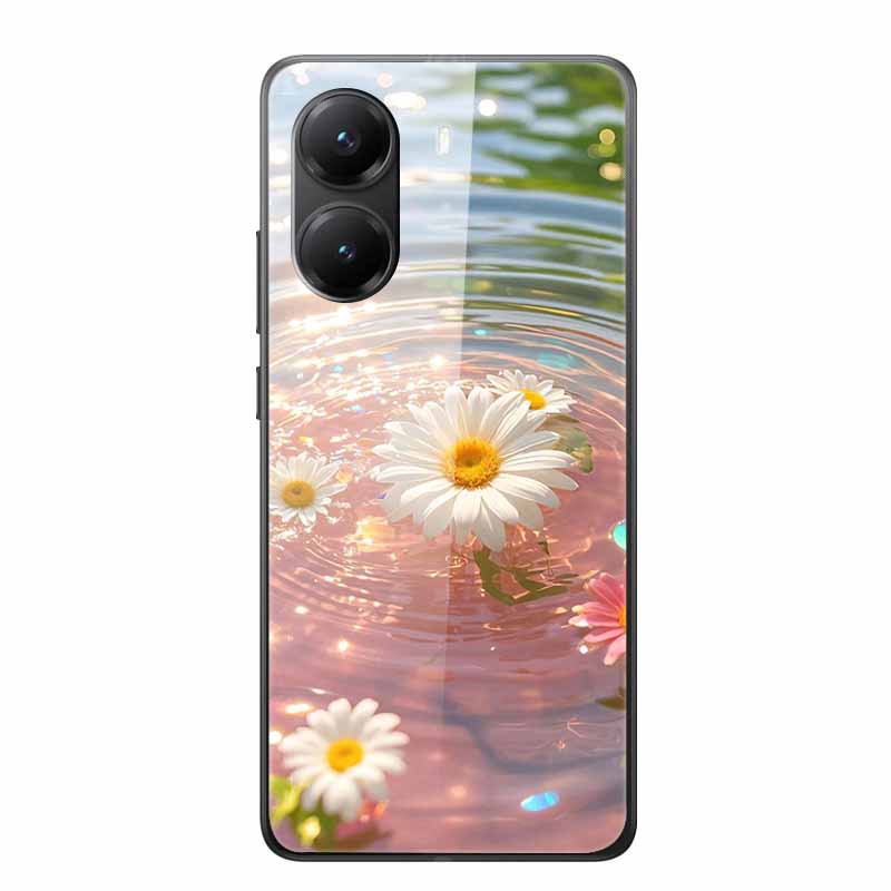 Стеклянный чехол для Poco X7 pro Роскошная задняя крышка телефона Капа Градиентный цветной чехол для PocoX7pro X 7 pro Жесткий закаленный щит Конфетное покрытие