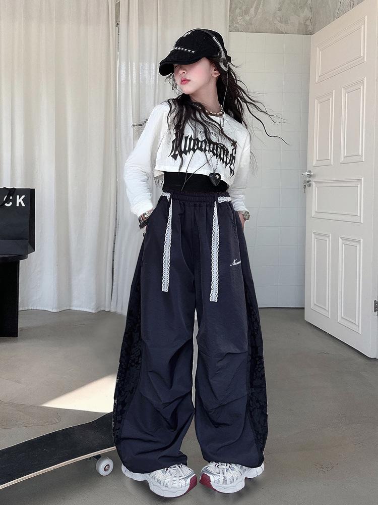 Крутой хип-хоп джазовый танцевальный комплект для девочек - Модный весенне-осенний 2025 двойка для детей