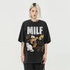 2026 Унисекс Стильная черная футболка Streetwear КВАРТАЛ 24 Графика с кошками A37T033