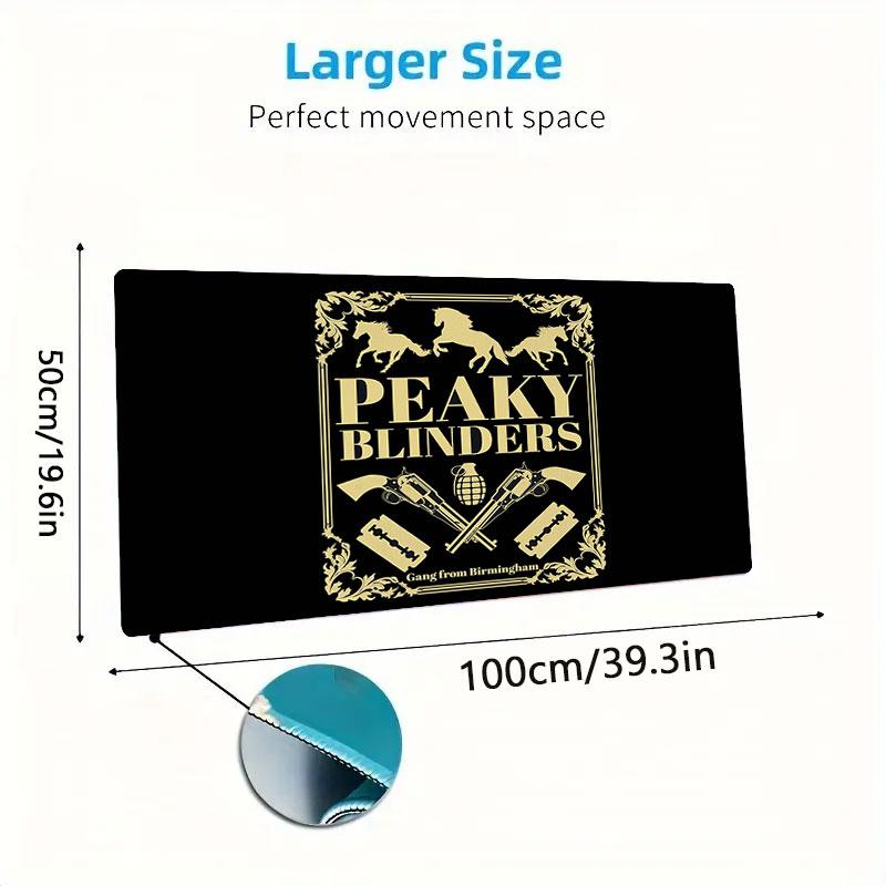 Peaky Blinders Mouse Pad, Large Gaming Desk Mat, Non-slip XXL Mousepad for Laptop & Tablet, Mini PC Playmat with Stitched Edges