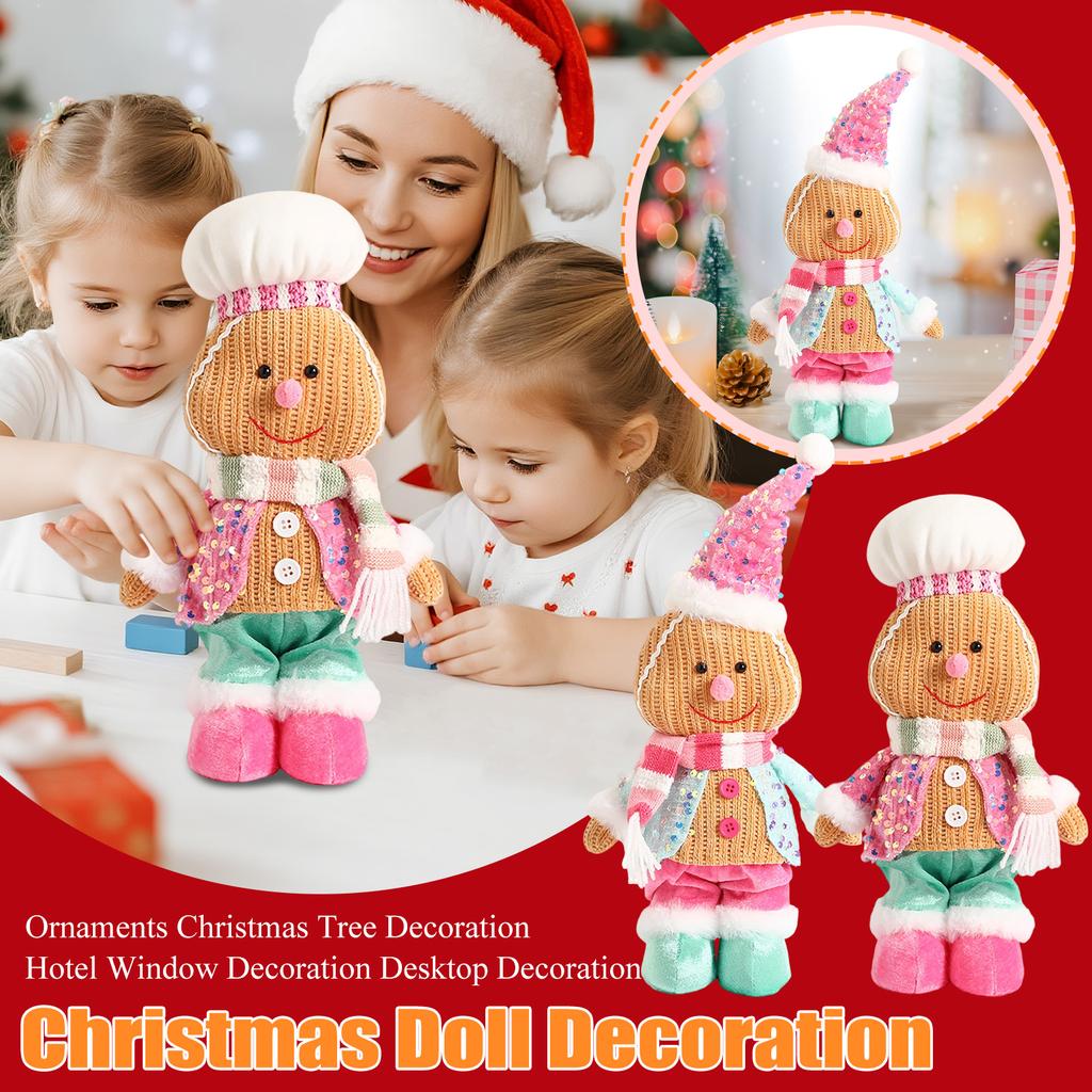 Рождественская кукла, украшения, украшение для рождественской елки, украшение для окна отеля, настольное украшение