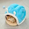 Warm Cat Bed Tent Snail Shape Cat Sleeping Bag Pet Mat Kitten Cave  Winter