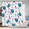 Blue Green Pink Lavender Floral Shower Curtain Waterproof Decorative Bathroom Accessories Modern Home Interior Design