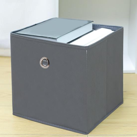 Складной ящик для хранения с ручкой, большая вместимость, складная конструкция, экономящий место, тканевый кубический органайзер для хранения