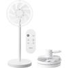 YAMAZEN Fan, Living Room, Compact Storage, DC Motor, Quiet, Automatic Left/Right Swing, 8 Levels of Air Flow Adjustment, Off Timer Function, Remote Co