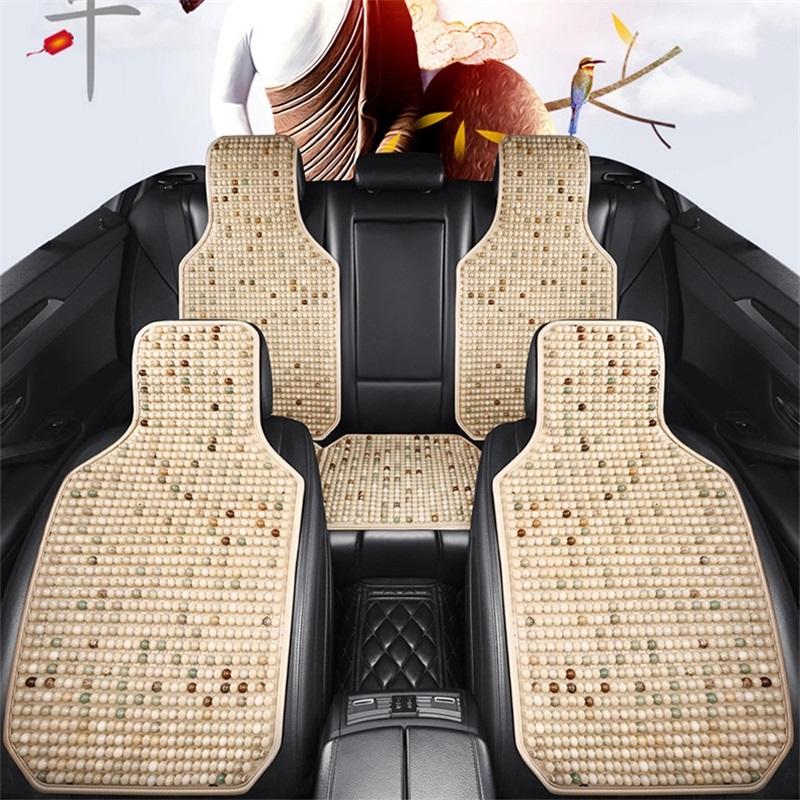 Подушка на сиденье автомобиля Летний охлаждающий коврик Цельный Грузовик Вентилируемый Дышащий Деревянные бусины Универсальный Чехол на сиденье автомобиля Для всех сезонов