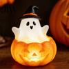 Halloween Party Atmosphere Light Cute Up Ghost Decoration, Small Statue Night Light, Indoor Tabletop Resin Table Decoration for Indoor, Kitchen Tiered