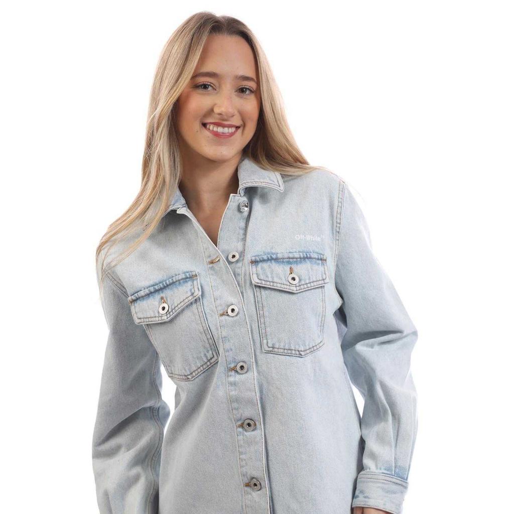 Off White Womens/Ladies Diagonal Long-Sleeved Shirt