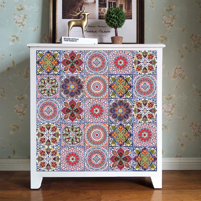 10 шт., кухонные украшения, плитка, наклейки, стикер на стену, водонепроницаемый цветок, плитка, домашний декор