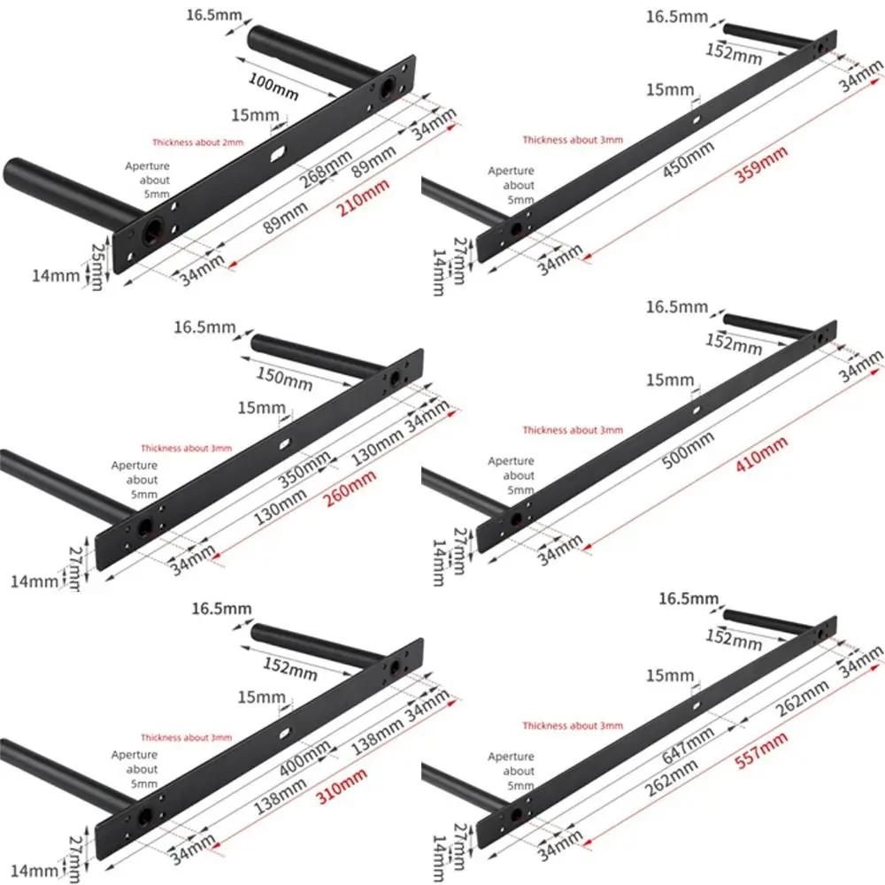 Усиленный двойной Т-образный кронштейн для полки, плавающий, невидимый, кронштейны поддержки, железный, для тяжелой поддержки, несущий стержень
