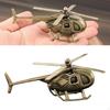 Brass Helicopter Model for Aviation Collectors, Desktop Ornament Home Office