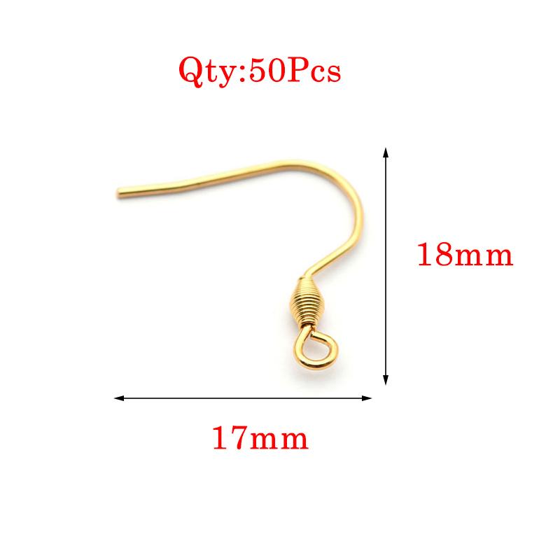 Stainless Steel Earrings Hook For Jewelry Making Hypoallergenic Women Dangle Cross Earring Clasps Fittings Diy Finding