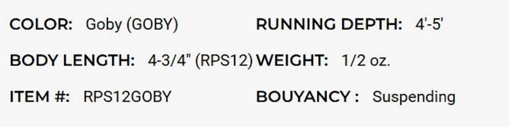 Rapala Приманка Ripstop Suspend RPSD12/GOBY (5967)