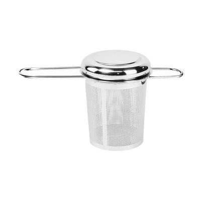 Ситечко для заварки чая из нержавеющей стали с крышкой для мелкоячеистого фильтра для листового чая