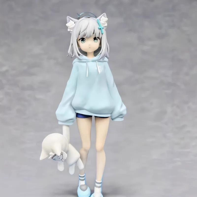 Gw Shiroko Sunaookami Эксклюзивная Лимитированная Серия GK Фигурка Девушка Аниме с Кошачьими Ушками Статуэтка Декор для Стола Настольное Украшение Коллекционная Игрушка