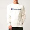 Champion Classic Print Base Layer Fleece Lined Crew Neck Pullover Sweatshirt Japan Version Unisex White C3-L023-020