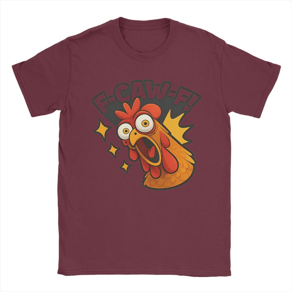 F Caw F Chicken Funny Animal Unisex T Shirts Amazing Tees Short Sleeve O Neck TShirt Pure Cotton Gift Idea Clothes