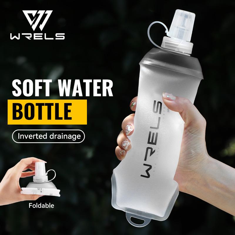 WRELS Складная мягкая фляга из ТПУ без Бисфенола А, удобная для хвата, для бега, велоспорта, фитнеса, туризма