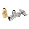 Self Sealing Can Tap Valve 1/4in 1/2in Thread Stainless Steel Refrigerant Dispenser Can Opener with Hose Adapter for Car