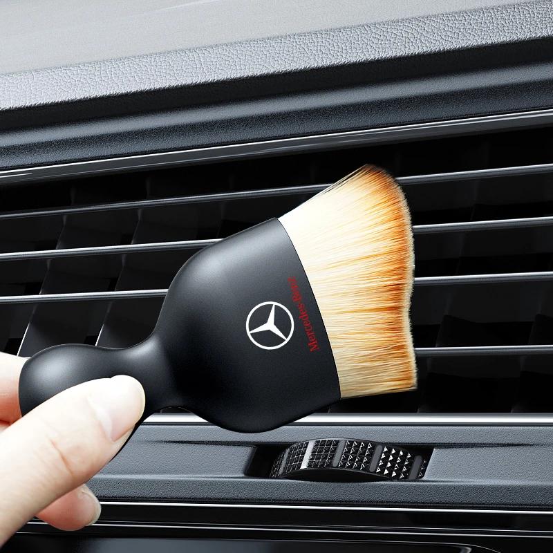 AABDS1 Car Towel Suede Double-sided Car Cleaning Cloth with Car Detail Cleaning brush for Mercedes benz A B R G Class w204 W251 W463