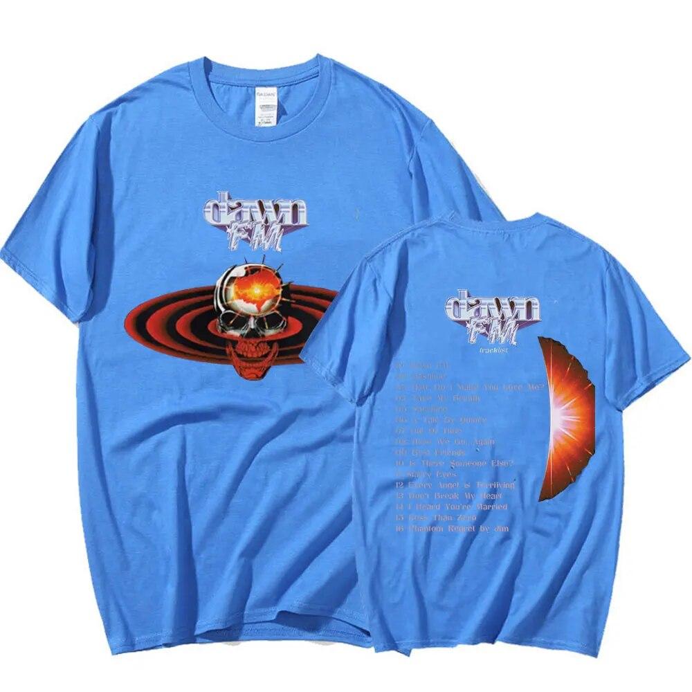 Singer The Weeknd After Hours Til Dawn Fm Music Album Graphics T-shirts High Quality Unisex Women Oversized Hip Hop Tees Streetwear