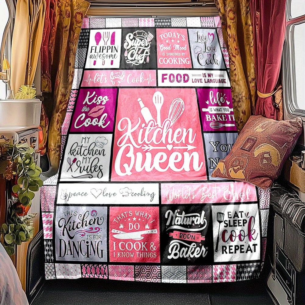 Kitchen Queen Blanket Personalized Name Soft Comfortable Stylish Blanket Car Blanket Perfect For Travel Camping Outdoor Home Suitable For All Seasons