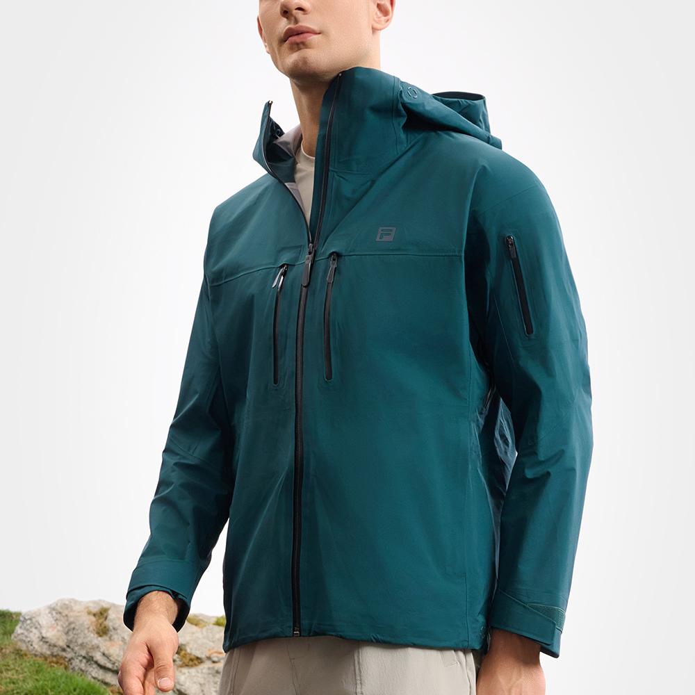 Новая куртка-ветровка FILA Outdoor для пеших прогулок, водонепроницаемая и ветрозащитная, мужская, темно-зеленая A11M517710F-DG