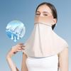 Летняя маска для лица из ледяного шелка, градиентного цвета, обертывание для шеи, модная маска-вуаль от солнца для женщин