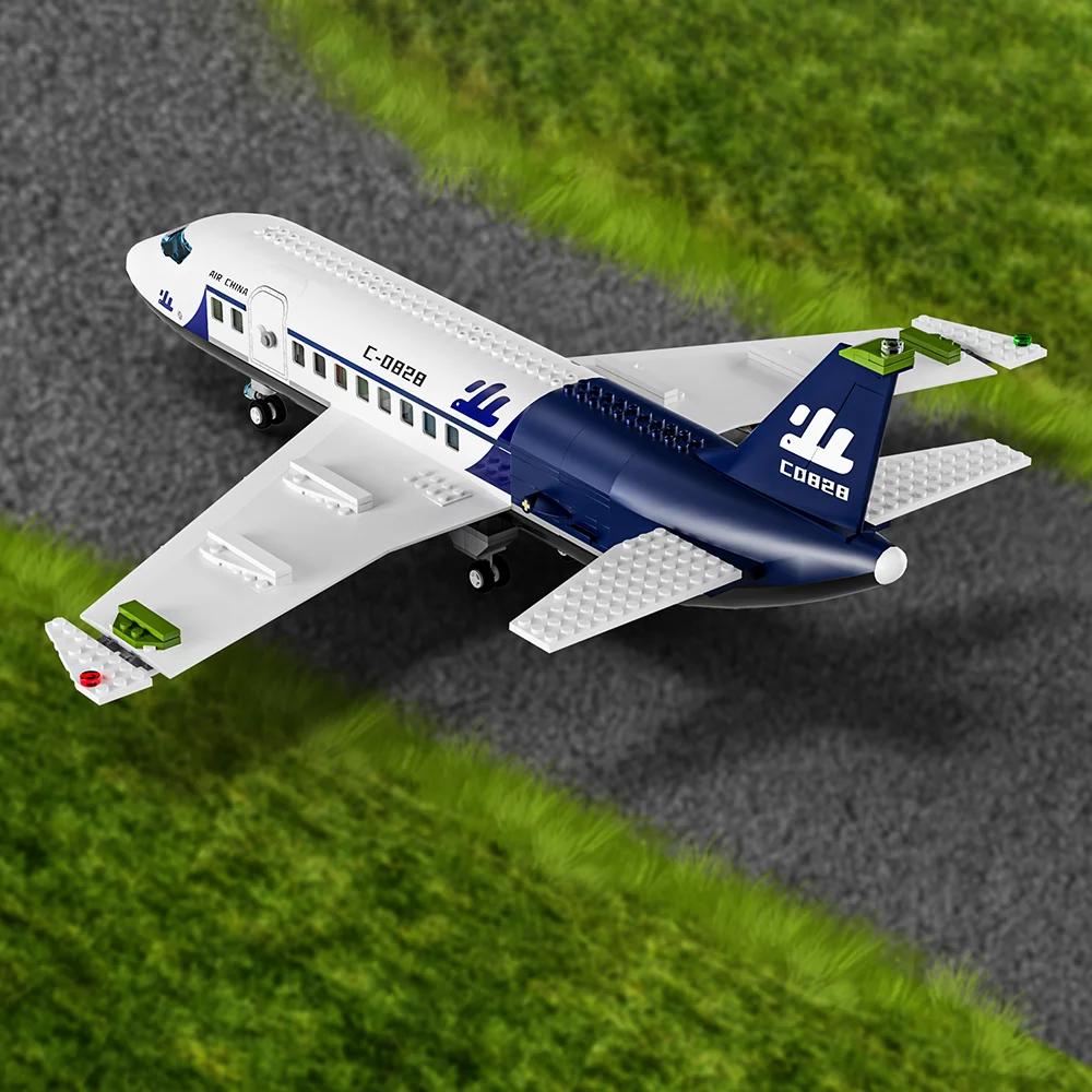 Креативный Город Аэробус Грузовой Самолет Самолет Строительные Блоки Воздушный Самолет Модель Кирпичики Образовательные DIY Игрушки Для Детей Мальчиков