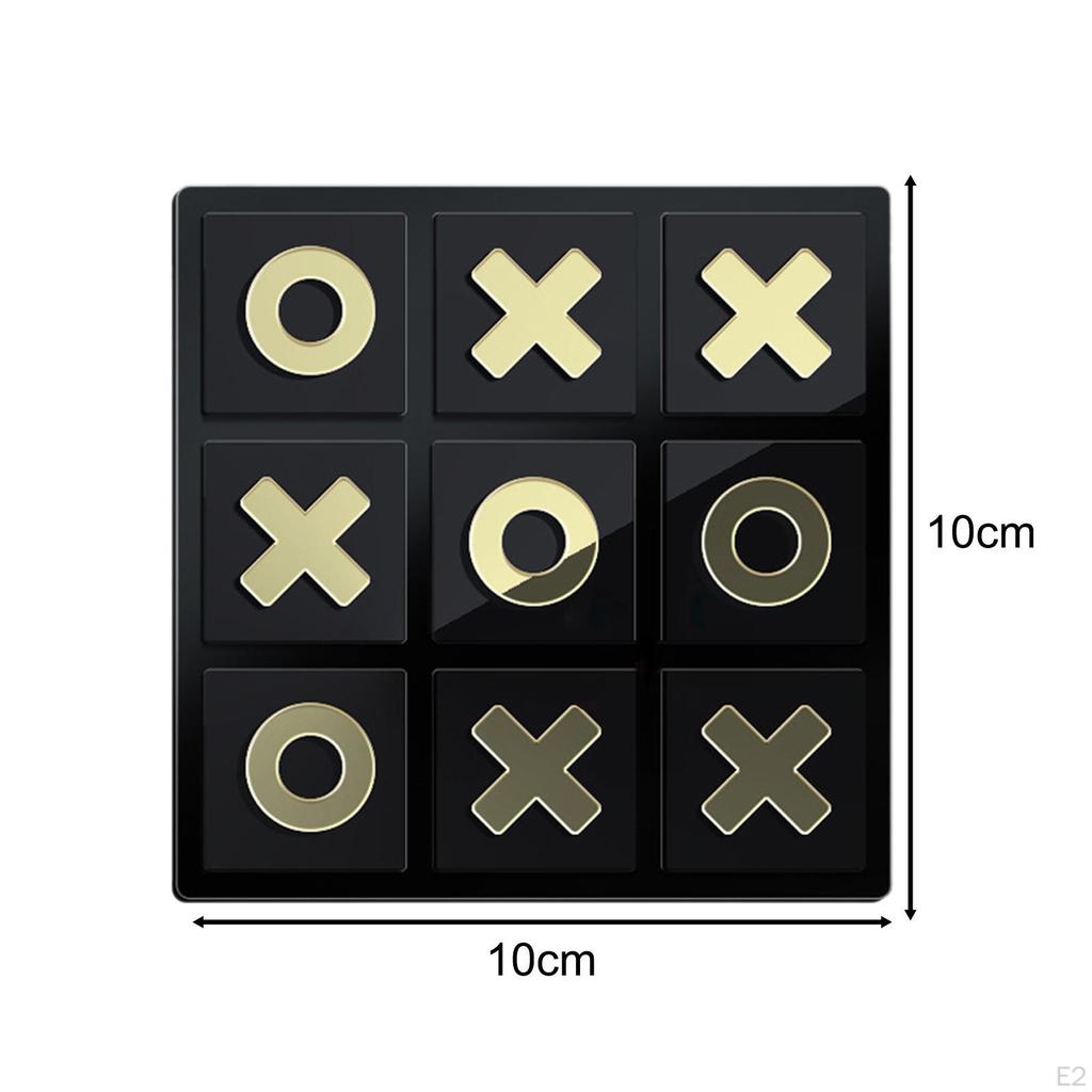 Acrylic Tic TAC Toe Game Board Games Brain Teaser Strategy XO Decorative for Families