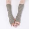 Fingerless Long Wrist Gloves White Black Ankle Wrist Sleeves Fashion Elbow Mittens  Girl Boys