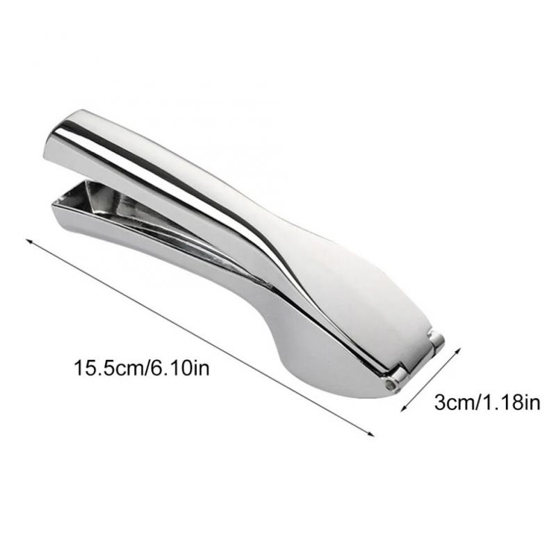 Stainless Steel Manual Garlic Press - Ginger Squeezer Crusher Tool