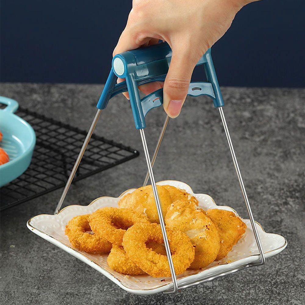 Foldable Steamer Lifter Non-slip Holder Plate Gripper Anti-Scalding Clip Dish Bowl Clamp