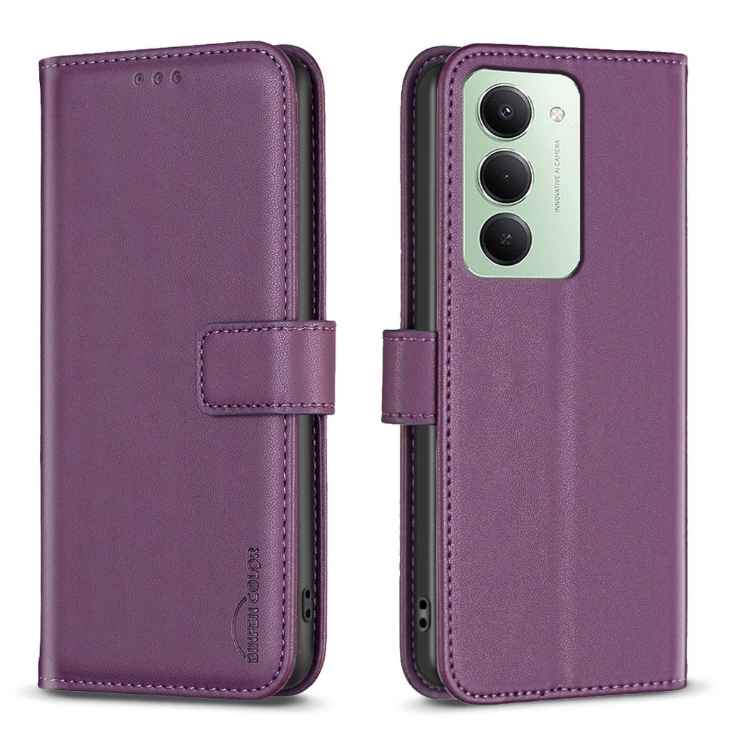 Для Xiaomi Redmi 15 5G (Глобальный) (169 мм) Чехол для телефона BINFEN COLOR BF17 Кошелек Фолио Флип Кожаная обложка