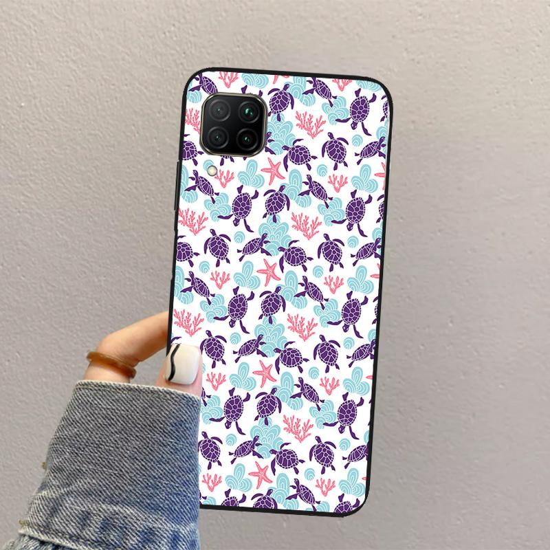 Чехол для Huawei Nova Y73 Y72 Y61 Y91 Y70 Y60 Y90 12s 12i 11i 8i 9 10 SE P30 P40 Lite P60 Pro с изображением Морской черепахи