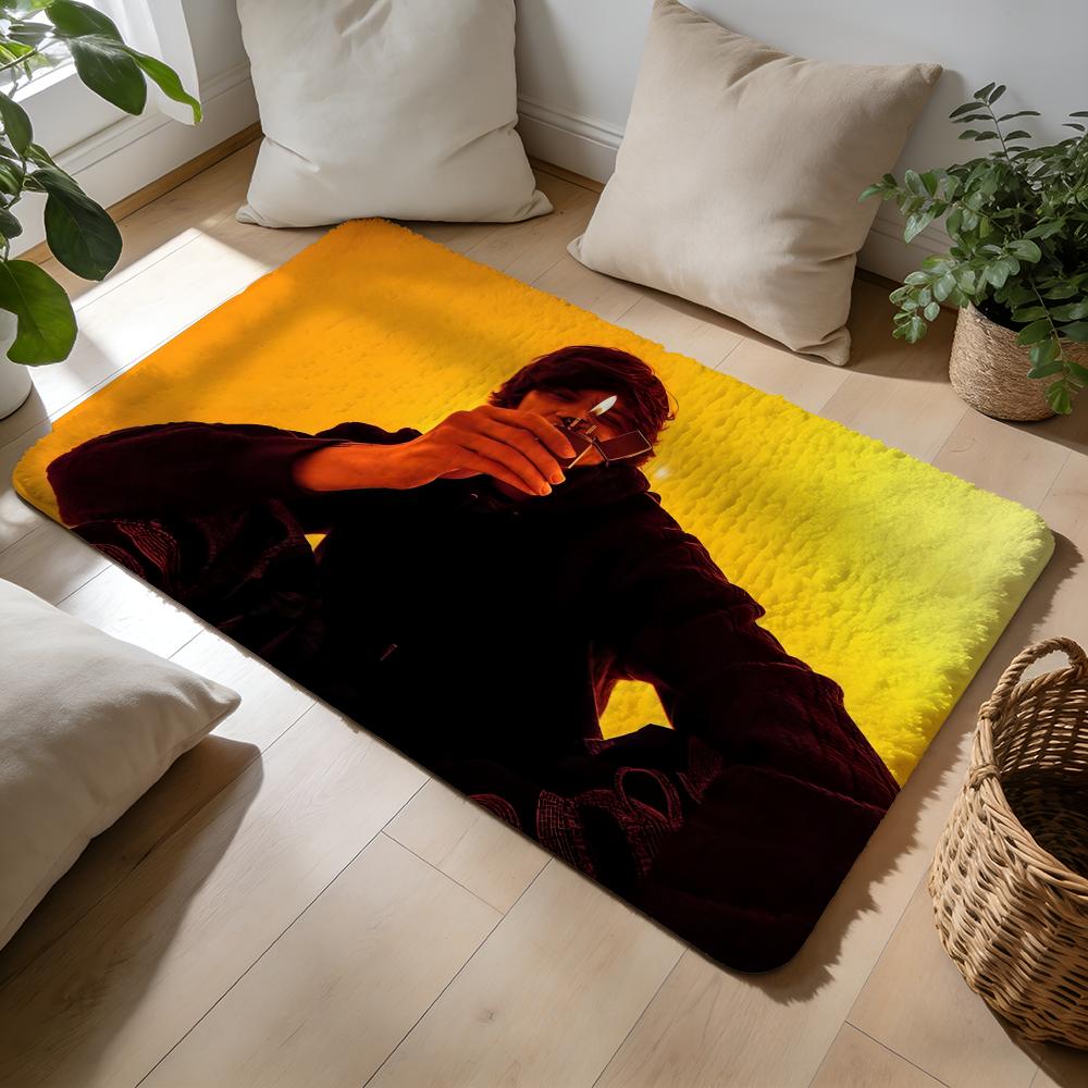 OOg Buda Russia Rapper Floor Mat Soft Flannel Absorbent Mat Non-Slip Rug Home Bedroom Bathroom