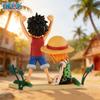 1 шт. Официальная фигурка One Piece Луффи и Нами, Классическая культовая сцена, Декоративная коллекционная фигурка, Идеальный подарок на праздники.