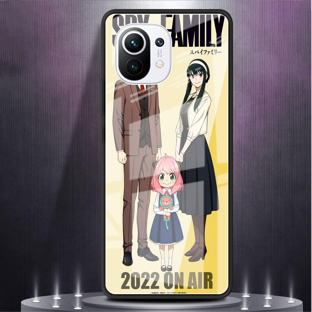 Glass Case For Xiaomi Redmi 11 10 8 Pro 9S K40 9C 9 9A Mi Poco X3 NFC X4 GT 11 Lite 11T 9T Phone Fundas Anime Spy Family Forger