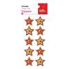 3D Christmas Stickers - Gold and Red Glitter Stars