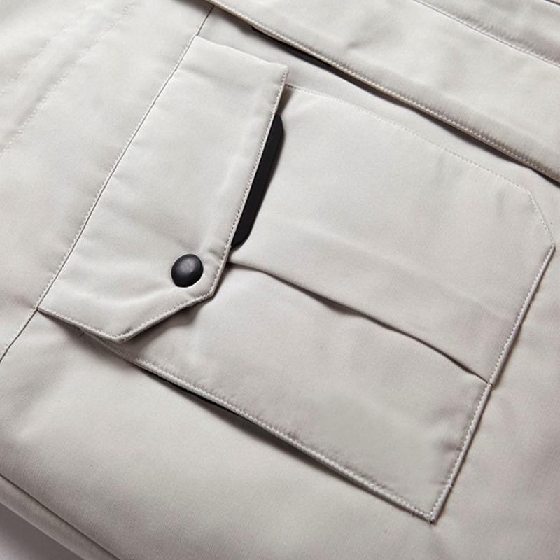 Мужская термостойкая мужская зимняя парка с толстым меховым воротником, пуховик, пальто средней длины, верхняя одежда из 90% белого утиного пуха, пальто для мужчин