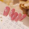 3 Sheets Hearts Nail Stickers  Self Adhesive Heart Nail Decals for Natural Fingernails and Acrylic Nails Heart Nail Decor for Na
