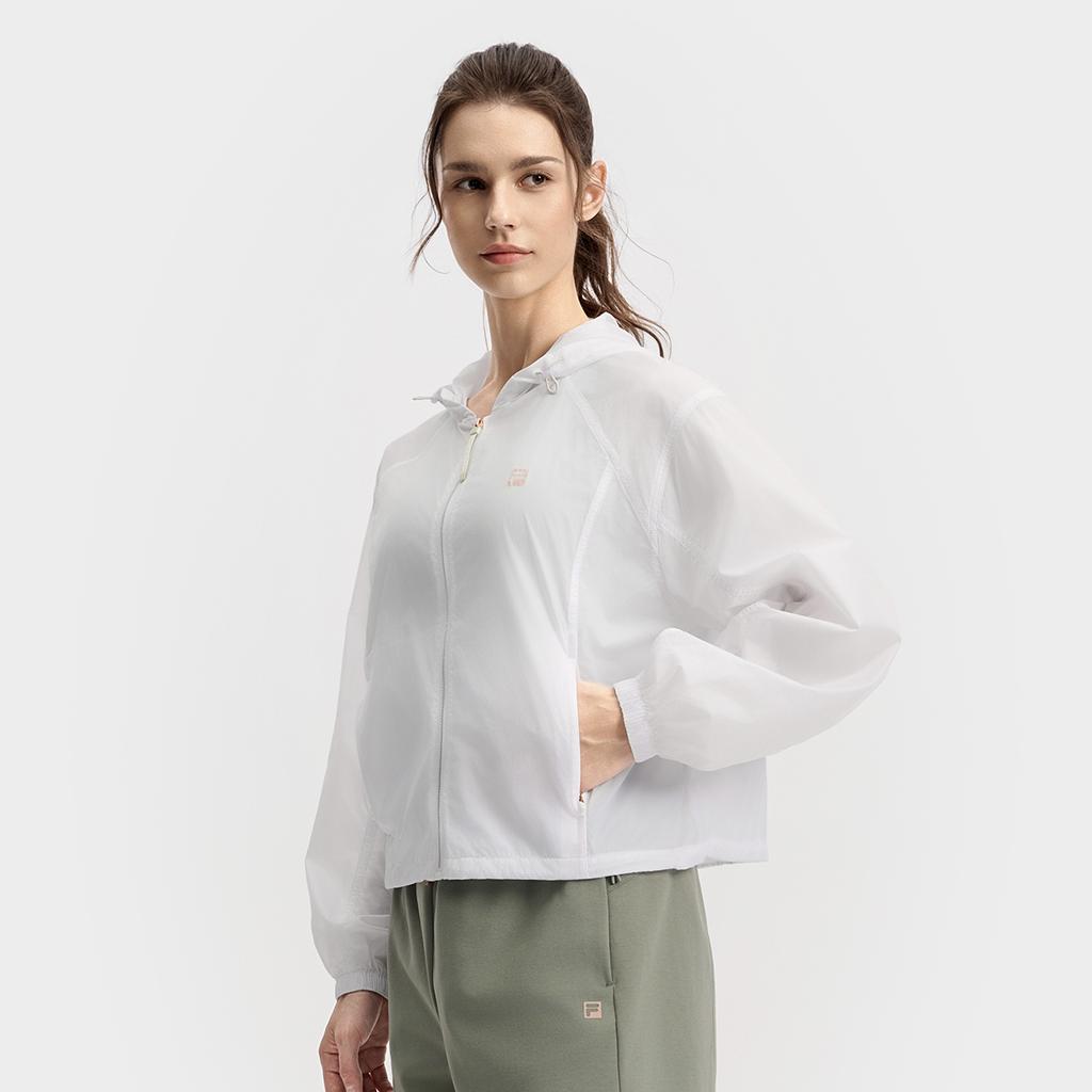 Fila Фитнес Мода Универсальная Свободная Куртка с Капюшоном Женские куртки A11W531702F-WT